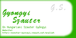 gyongyi szauter business card