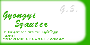 gyongyi szauter business card